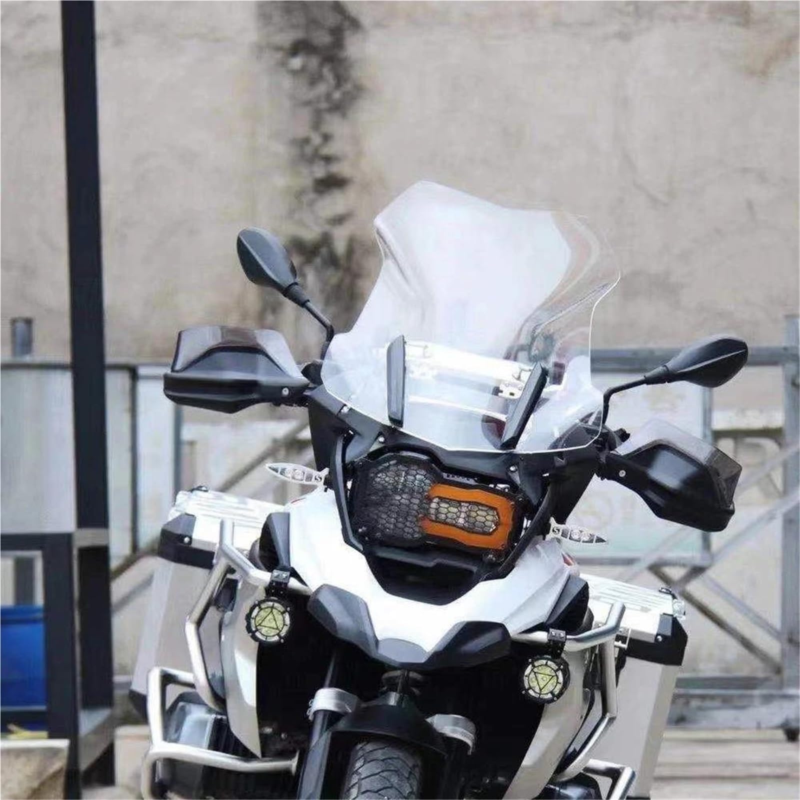 Protezioni Paramani Per Manubrio Moto Per BMW R1250GS Adventure R1200GS LC R 1200 GS 1250 Adv R1250 R1200 Protezione Estensione Scudo Manubrio Parabrezza(BLU)