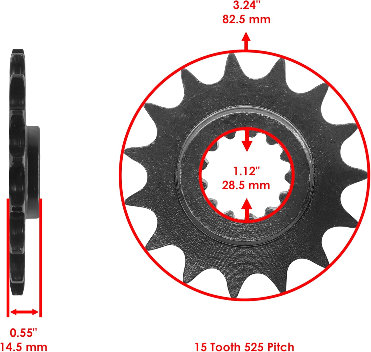 Caltric Drive Chain and Sprockets Kit Compatible with Honda CB 750 Nighthawk 750 1991 1992 1993 1994 1995 1996 1997-2003