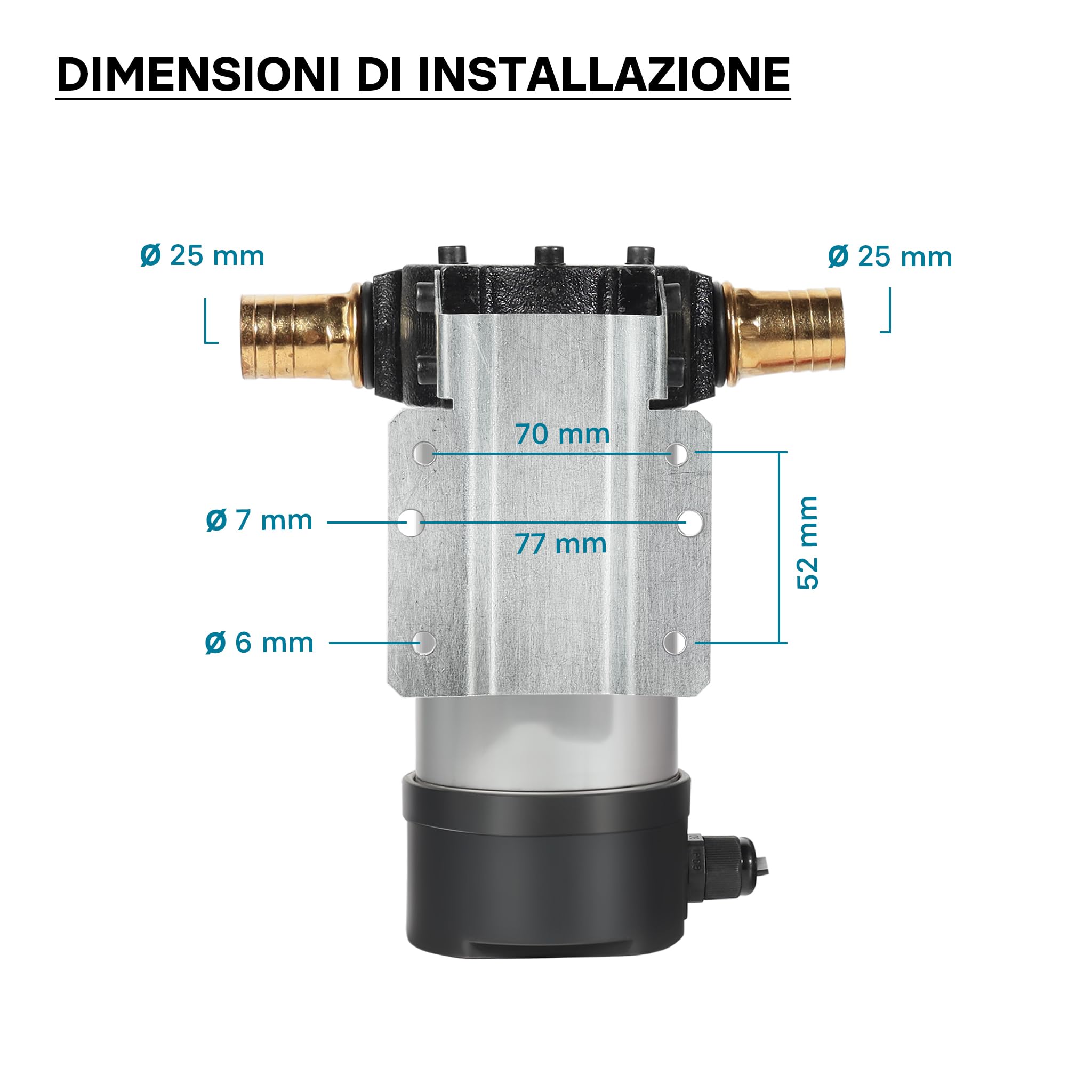 WilTec Pompa autoadescante per diesel gasolio 12 V 150 W 40 l/min Pompa di trasferimento