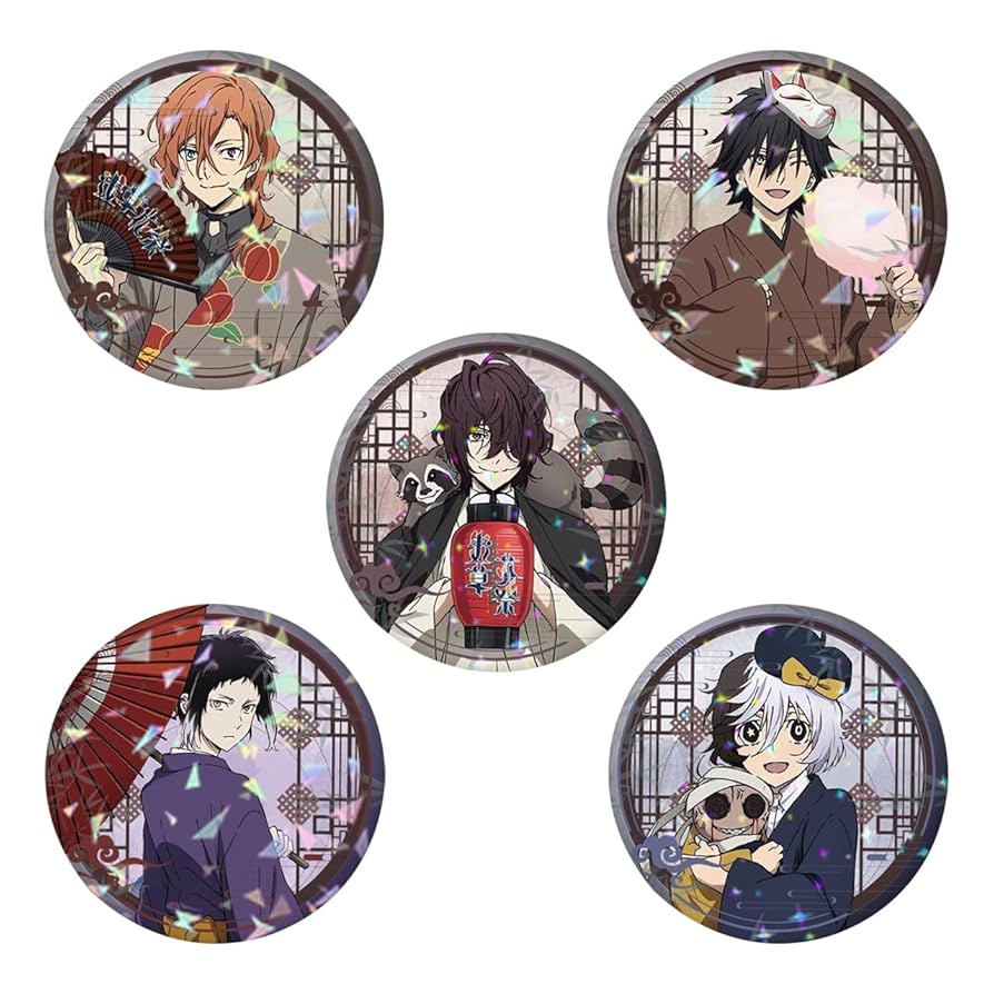 文豪ストレイドッグス 缶バッジ 中也 限定 アニメジャパン 太宰 文豪