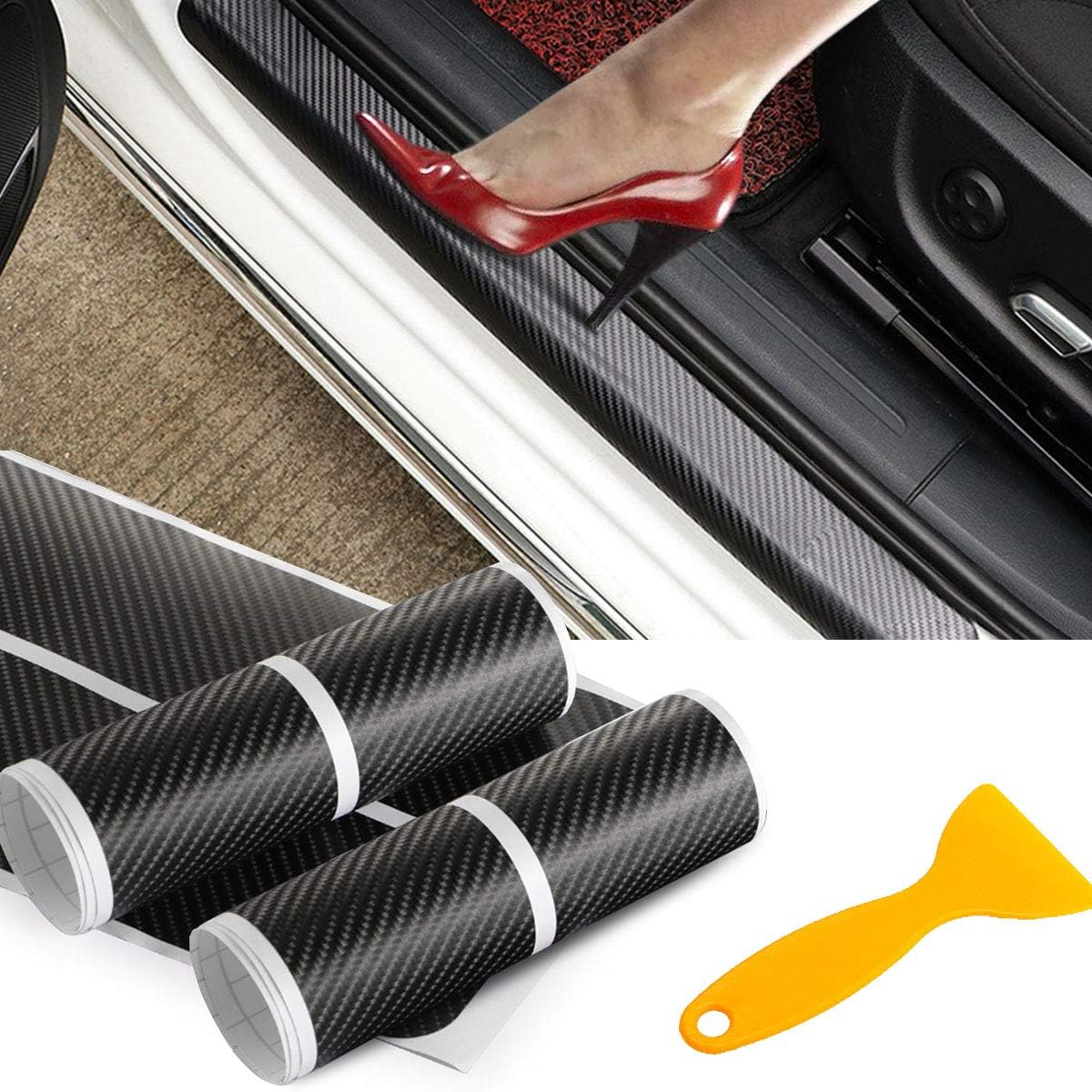 8pcs Car Door Sill Scuff Guard, Welcome Pedal Protect, Anti-kick Scratch for Cars Doors