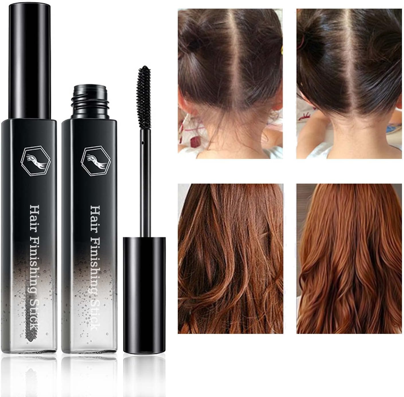Hair Finishing Stick,Hair Feel Stick,Moisturizing Hair Mascara for