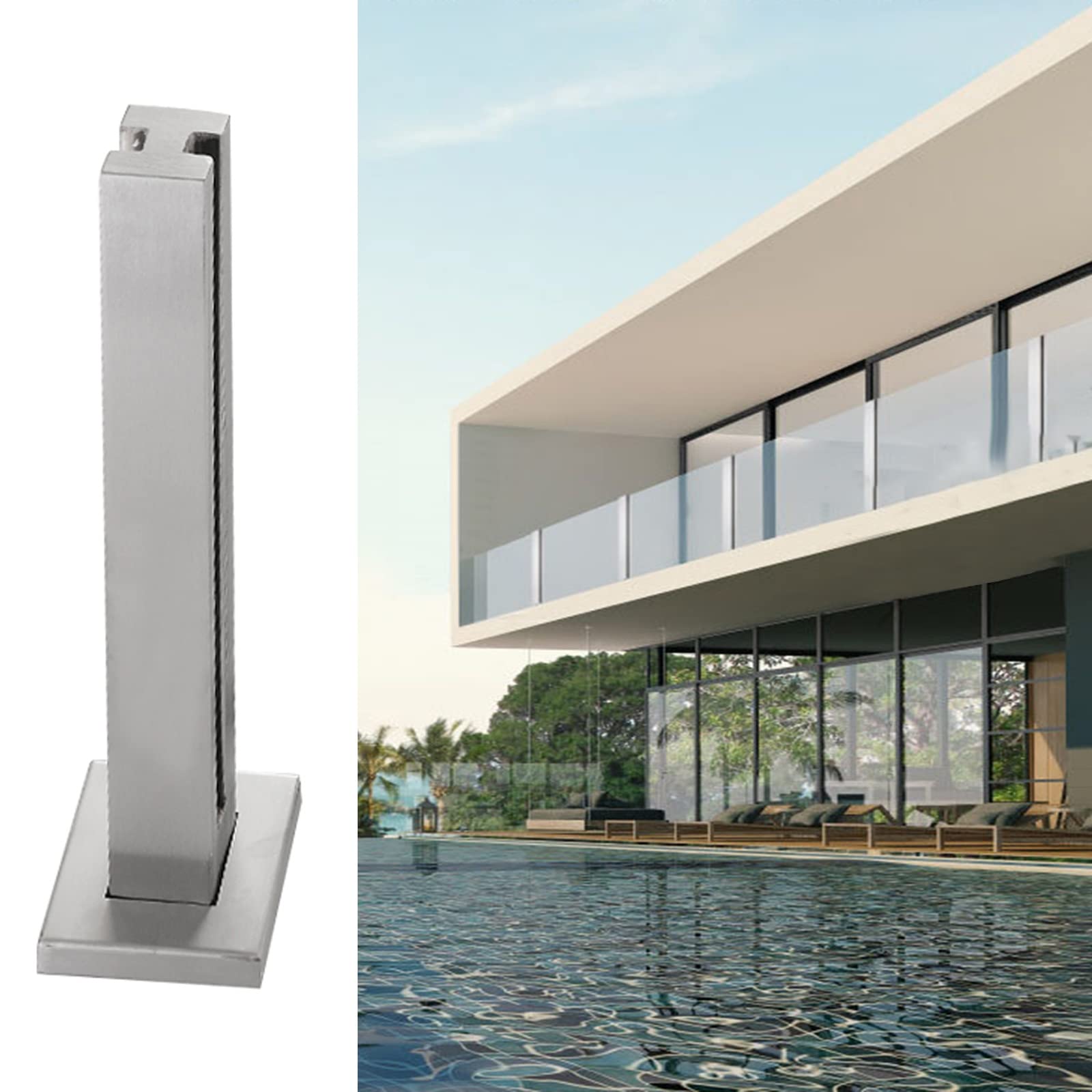 Postes de terraza con diseño y abrazadera para barandilla comercial