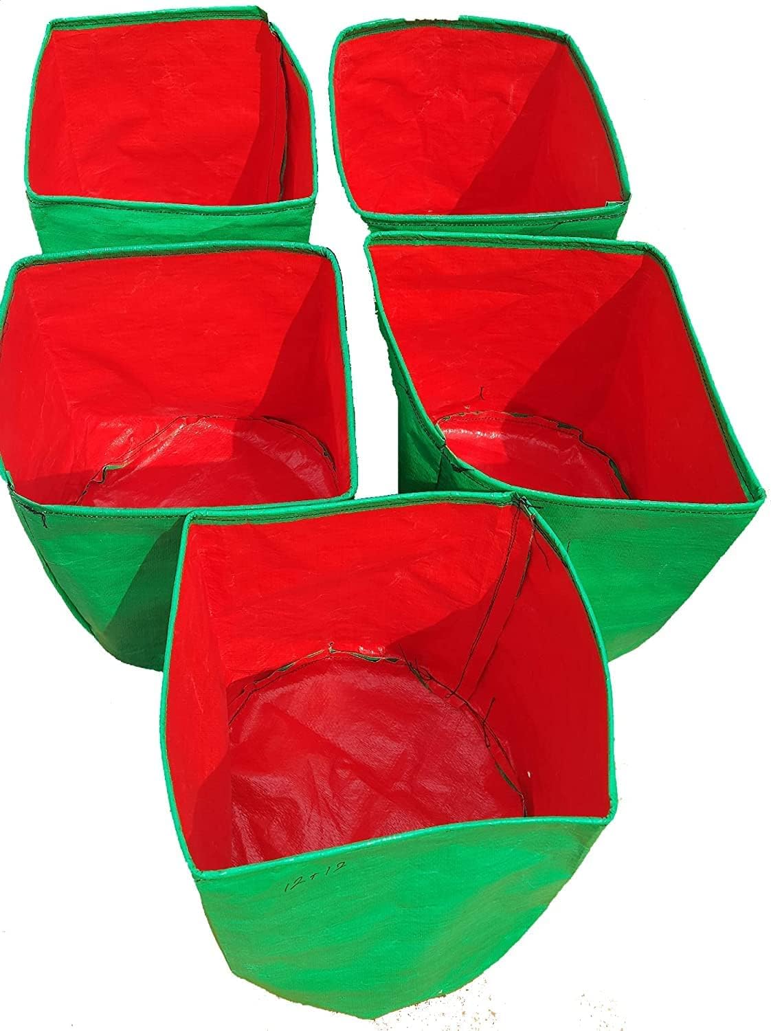 SOUND TECH 12 Inch X 12 Inch Hdpe 250 GSM Grow Bags for Vegetables, Herbs, and Flowers - Heavy Duty, Durable, and Biodegradable Plant Pots for Indoor and Outdoor Gardening, Green (Pack of 2) (B0BMXWGFRK) Amazon Price History, Amazon Price Tracker