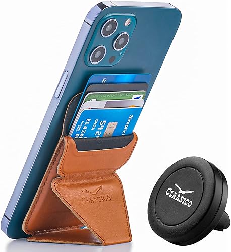 claasico Cartera para teléfono celular con soporte magnético para teléfono tarjetero para teléfono sostiene de forma segura el teléfono para modo
