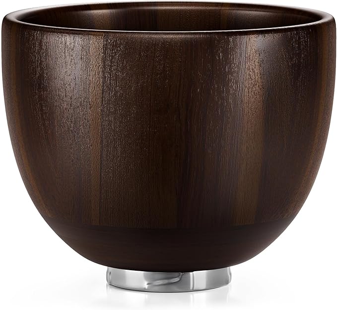 SpaceAid Wooden Bowl for Mixer - Kitchen Space Aid Acacia Wood Mixing Bowls Holder for Stand Mixer, Compatible with 4.5 & 5 QT Tilt-Head Models Kitchen, Natural Wood