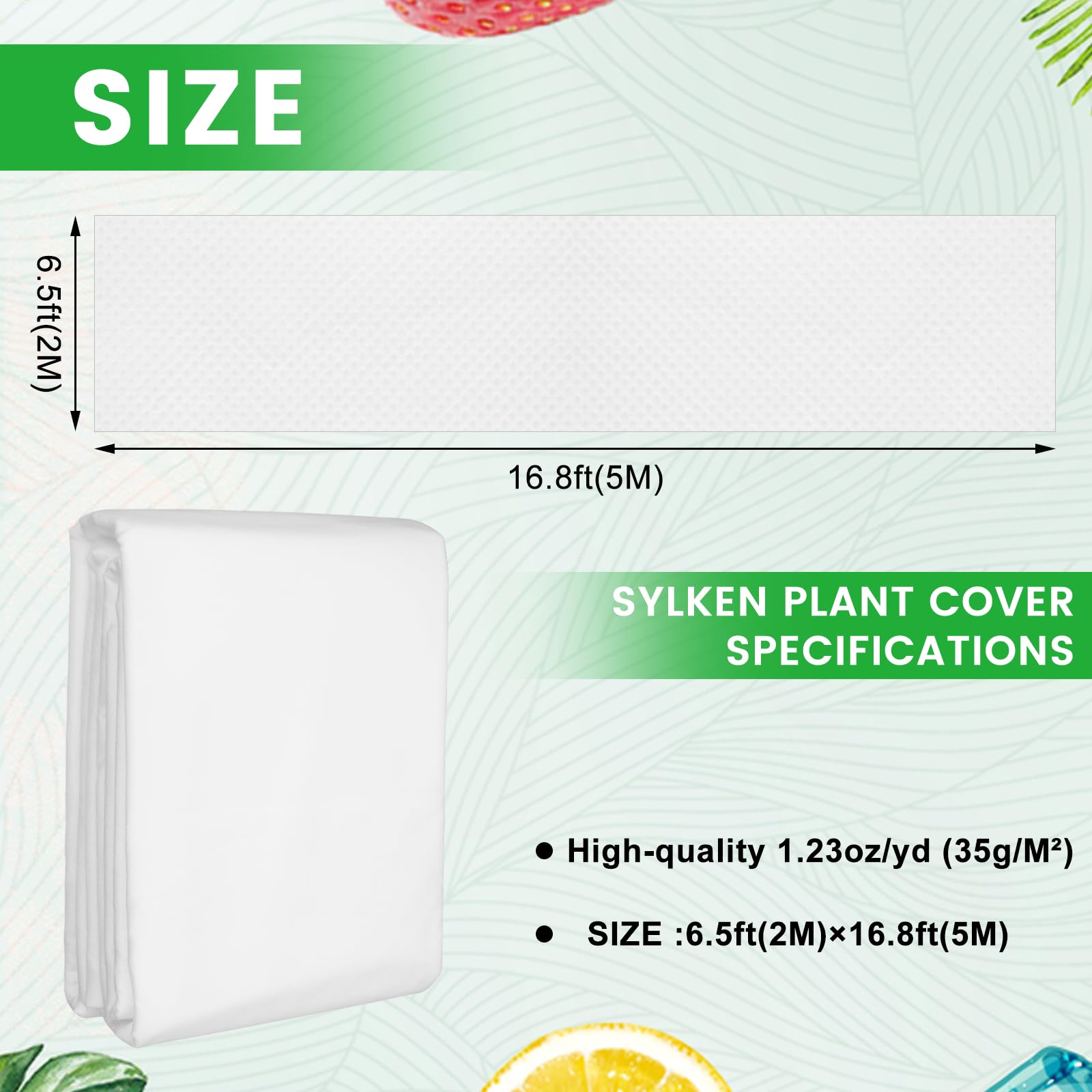 Sylken 2x5m Plant Fleece Frost Protection - Image 2
