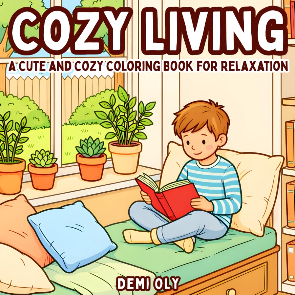 Cozy Living: A cute and cozy coloring book for relaxation