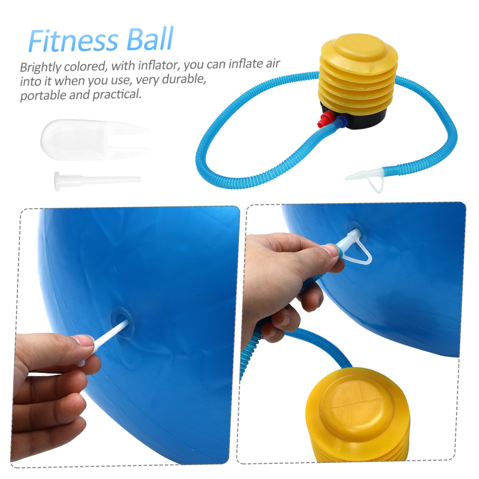 Pelota de Yoga de PVC con Forma de Cacahuete para Masaje y Ejercicio, Resistente y Antiexplosión, Tamaño 45x90 Cm, Adecuado para Entrenamiento y Fitness