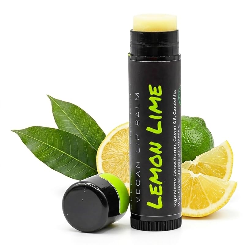 Bálsamo labial vegano UNCHAPPED com sabor Lemon Lime, sem cera de abelha, soja, oleaginosas e nove principais alérgenos alimentares
