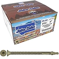 Vista 24 de Tornillos autoperforantes Tek Torx/Star Head de 14x2-3/4 para plataformas planas, remolques, cabeza de tornillo Torx T-30, 5 libras, 170 tornillos