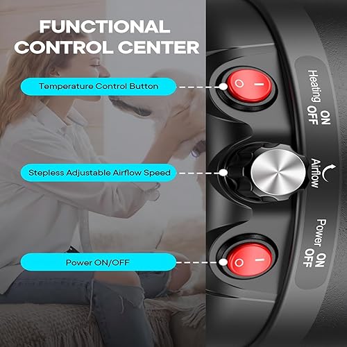 Miniatura 6 de EGFKI Secador de Perros, Soplador de Alta Velocidad de 5.2HP 3800W para Mascotas con 4 Boquillas, Secador de Pelo de Perros Ajustable en Velocidad y