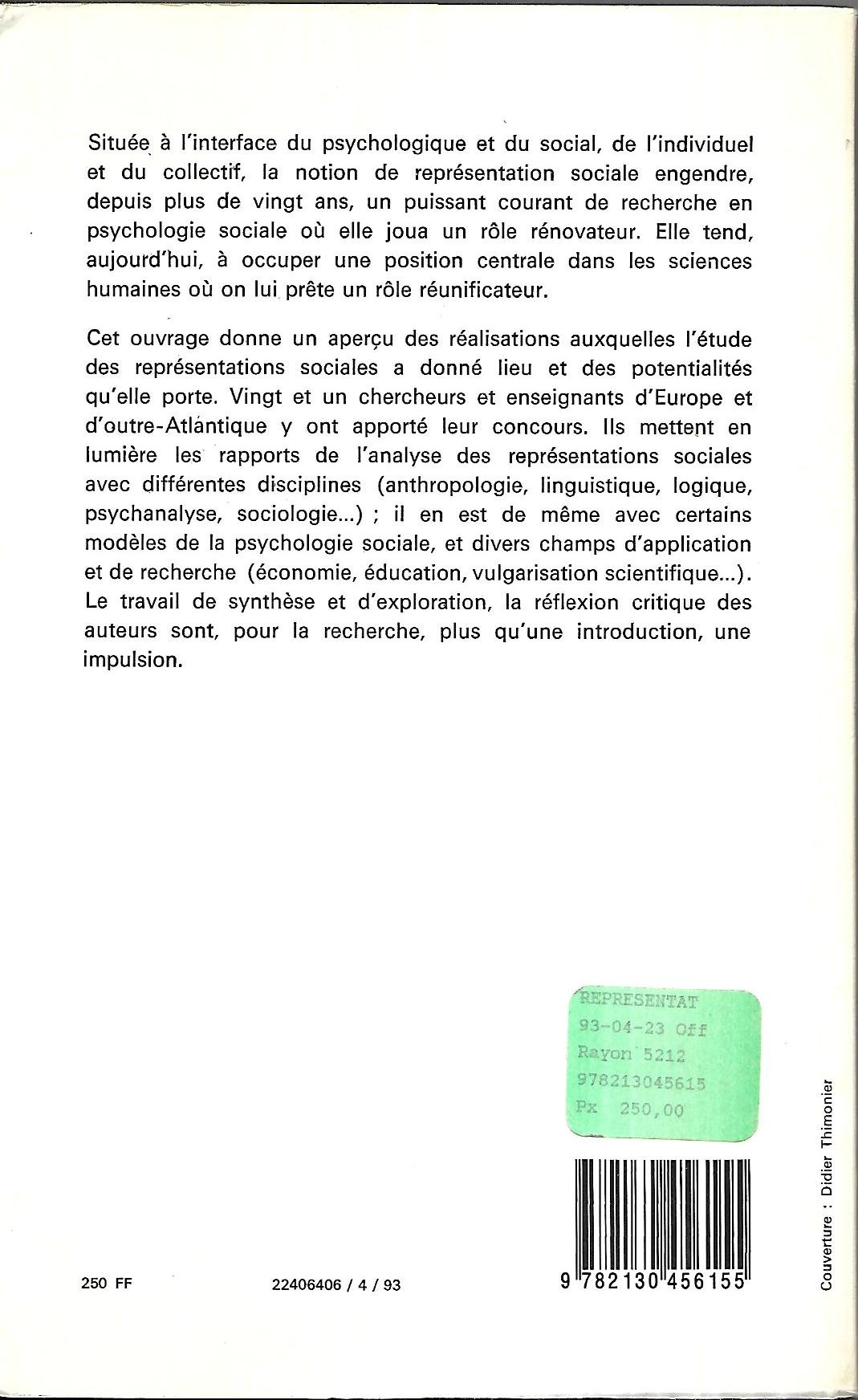 Les Representations Sociales