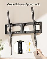 Vista 6 de monTEK Soporte de pared de TV inclinable resistente para televisores planos y curvos extra grandes de 37-140 pulgadas de hasta 300 libras, 4 pruebas