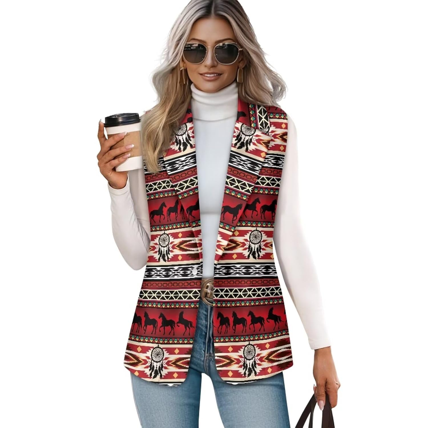 Vest for Women Trendy Dressy V Neck 1 Button Sleeveless Waistcoat Loose Casual Lightweight Vest Top Jacket S-5XL