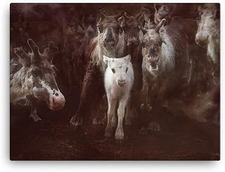 Reindeer Art, Reindeer Print, Reindeer Wall Art, Black and White Wall Art, Wildlife Wall Decor Gift for Men & Women, Decorative Photography Artwork for Kitchen, Bedroom, Office