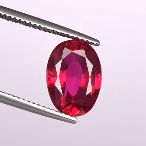 Miniatura 5 de Real Gems 6.00 quilates Trnaslucido Natural Rojo Kunzite Suelta Gema de Kunzite ovalada certificada para la fabricación de joyas
