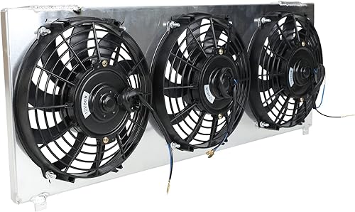 Miniatura 3 de Cubierta de aluminio 3 x 9 pulgadas ventilador+termostato compatible con radiador 1984-2001 Jeep Cherokee XJ Comanche