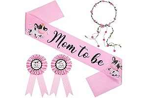Chunful Cow Theme Baby Shower Mommy To Be Sash "Moo-My-To-Be"
