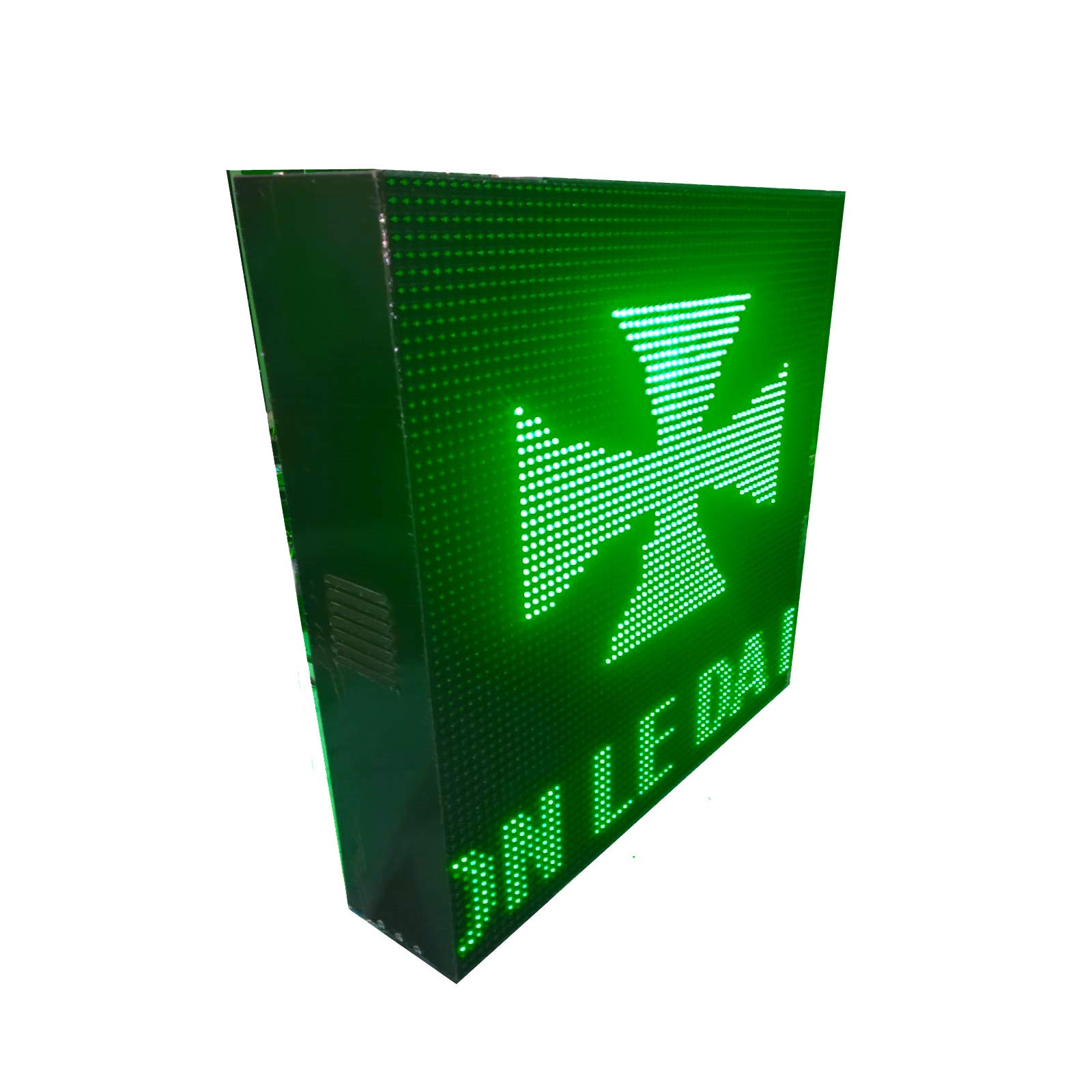CARTEL LED PROGRAMABLE LETRERO LED PROGRAMABLE PANTALLA LED PROGRAMABLE (64 * 64 cm, VERDE) ROTULO LED PROGRAMABLE CARTEL ELECTRÓNICO ANUNCIA TU NEGOCIO/PROGRAMMABLE LED PANEL BANDEROLA LED