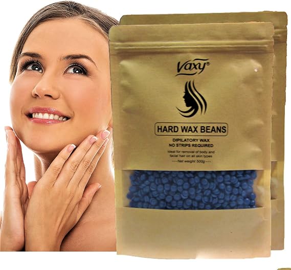 Wax Beans - Hard Wax Beans - Yellow Wax Beans- For Painless Wax for Bikini, Arms, Legs, Armpit with different Flavor- Honey In Blocks- Aloe - Chocolate - Lavender- and Rose Beads by (Vaxy)
