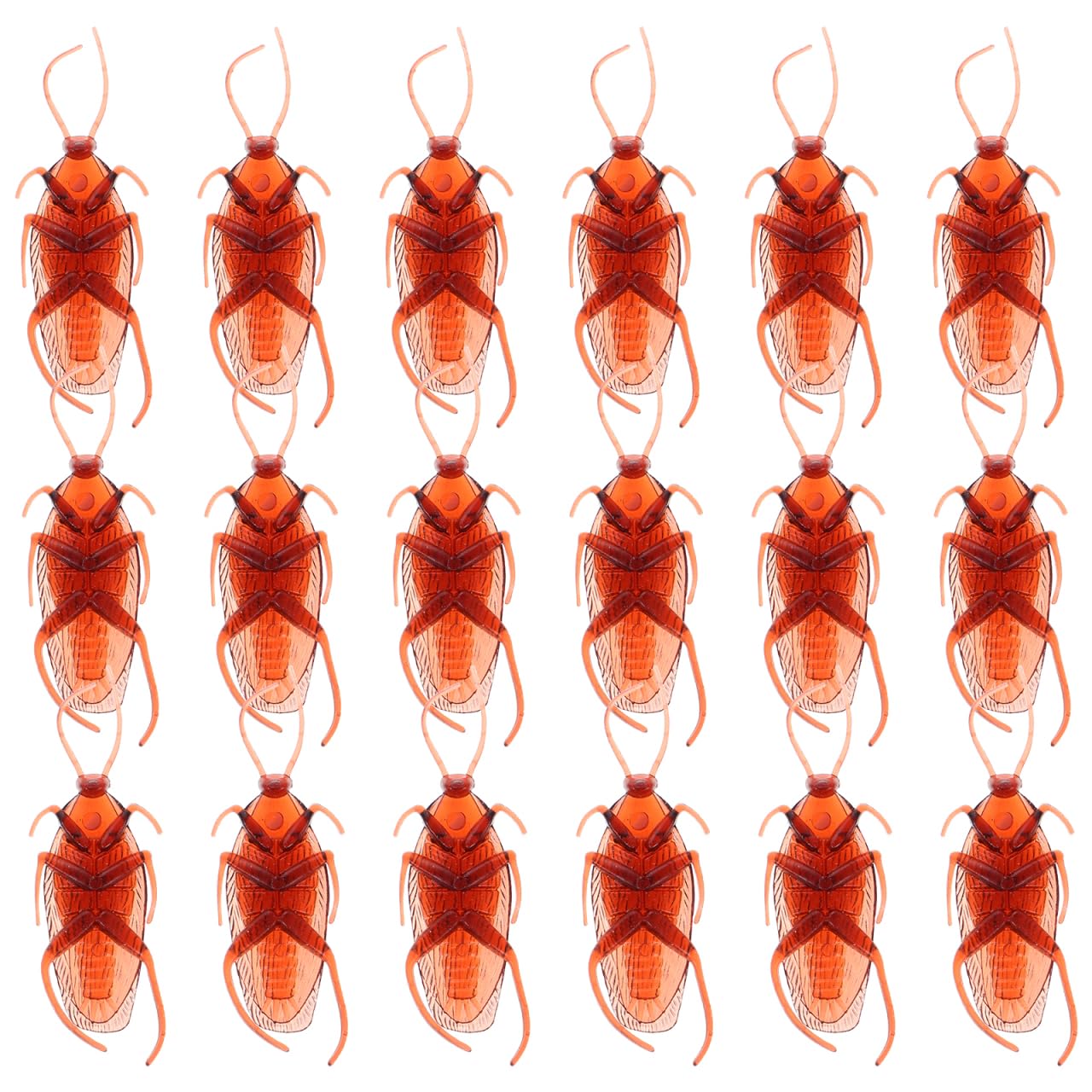 50pcs Creepy Realistic Plastic Cockroaches Fake Bugs Toys Halloween Decorations for Kids Halloween Pranks and Tricks Night Party Roaches