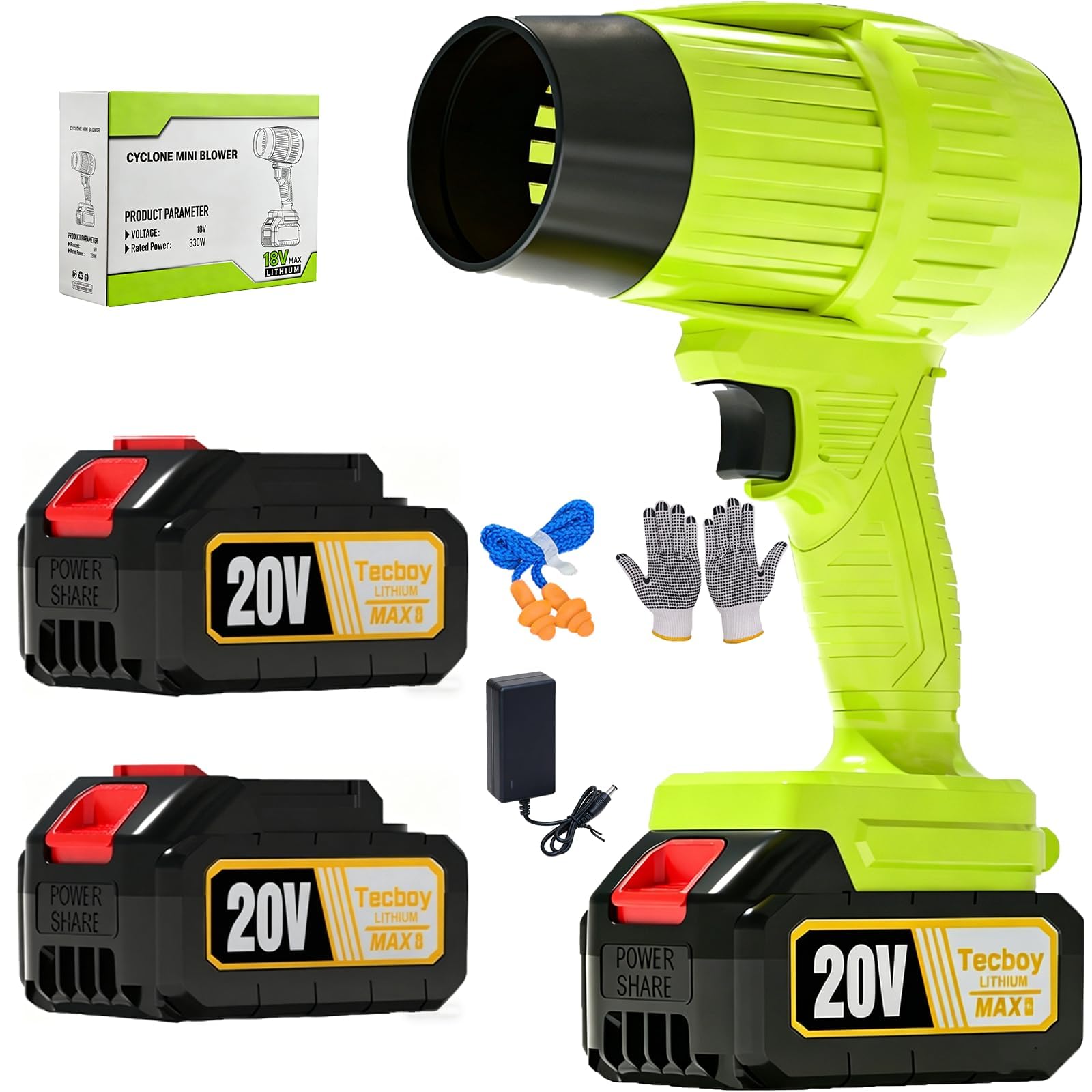 Photo 1 of *** NOT FUNCTIONAL ***07/18 SOLD FOR PARTS // FINAL SALE ***
Handheld Leaf Blower Cordless, Turbo Jet Mini Blower Compatible with Makita Batteries, 2×4.0Ah Rechargeable Battery, Portable Compact Blower for Lawn Patio Car Dust Leaves Snow (Yellow)