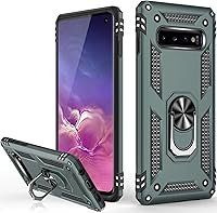 Vista 19 de LUMARKE Funda para Galaxy S10+ Plus, pasa 16 pies, probada en caídas con anillo magnético y soporte, compatible con soporte de montaje de automóvil