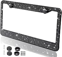Vista 9 de Zone Tech - Marco brillante para matrícula, paquete de 2 unidades, marco de matrícula con tornillos de montaje