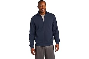 Amazon Essentials Men's Full-Zip Fleece Mock Neck Sweatshirt
