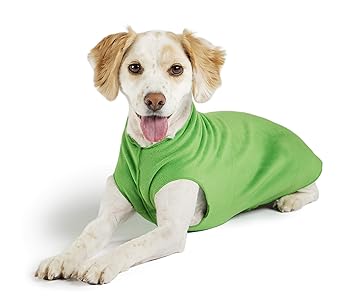 Gold Paw Stretch Fleece Dog Coat ? Soft, Warm Dog Clothes, Stretchy Pet Sweater ? Machine Washable, Eco Friendly ? All Season ? Sizes 2-33, Grass Green, Size 2