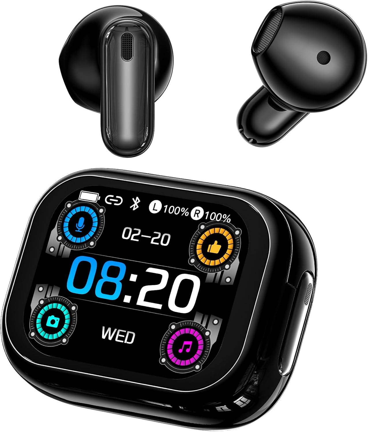 AI Real-Time Translation Earbuds, Two-Way Voice Translator Headphones, 165 Languages, Bluetooth 6.0, HD Clear Calls, 40H Playtime, IPX5 Waterproof for Travel Business Learning - NE68