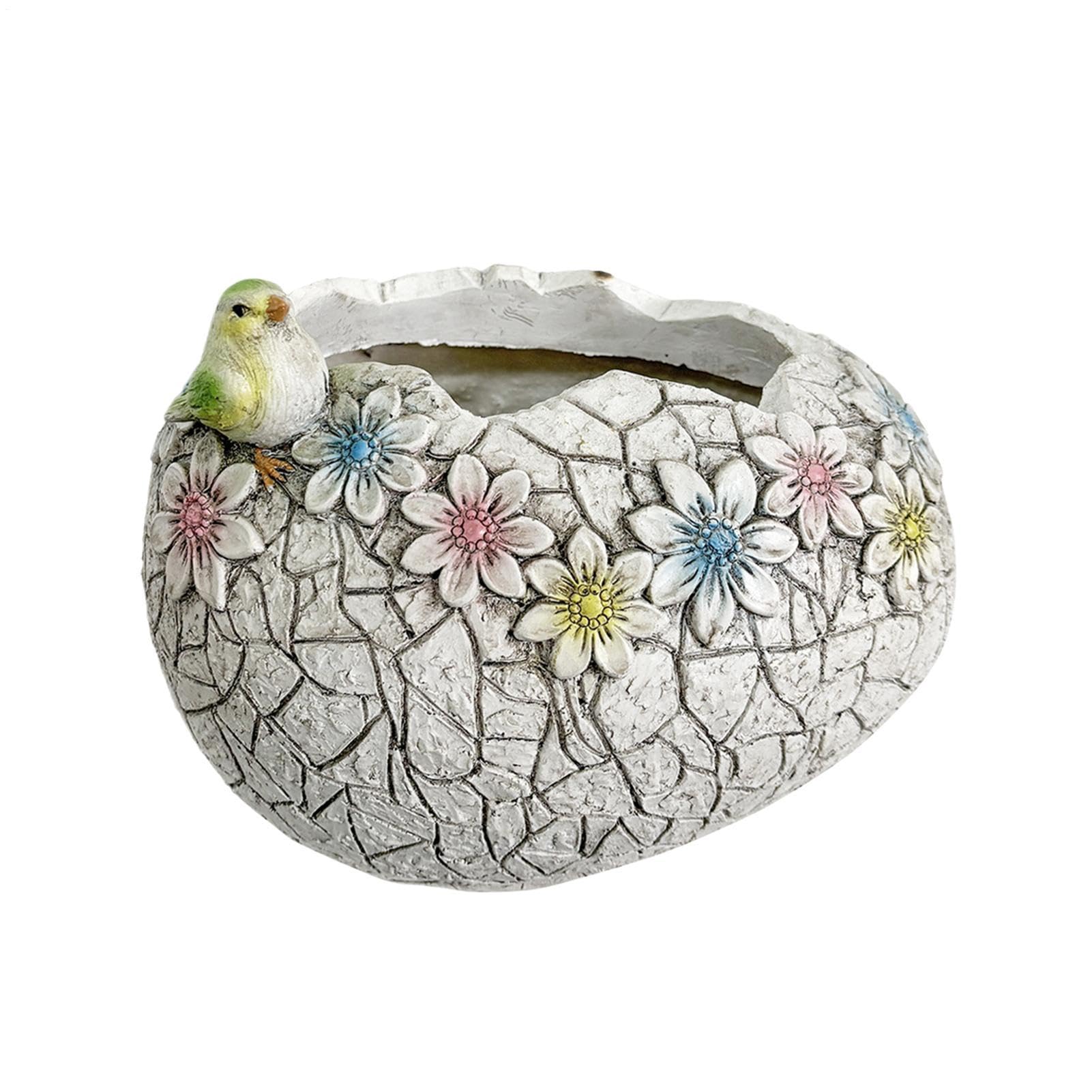 Coquille d'œuf fissurée décorative en résine pour bureau chic