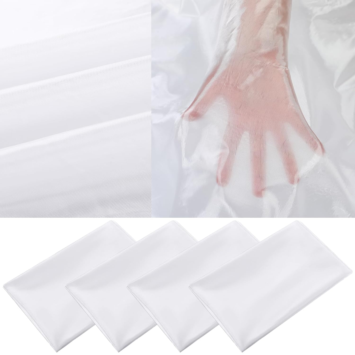 SATINIOR 4 Pcs Lightweight Fiberglass Cloth 0.75 oz x 47" W x 80" L E-Glass Fiber Glass Material Fiberglass Cloth Insulation Roll for Hobby, Rc, Model Airplanes, Surfacing Fabric and DIY Project