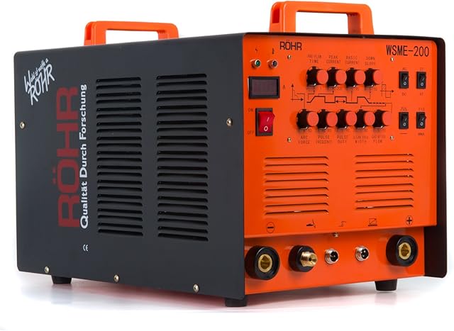 Röhr WSME-200 TIG/ARC 4 in 1 Welder Inverter Gas/Gasless 200 Amp AC/DC 240V Anti-Stick Welding Machine Hot Start MMA MOSFET  Welding Mask & Variety of Accessories Included