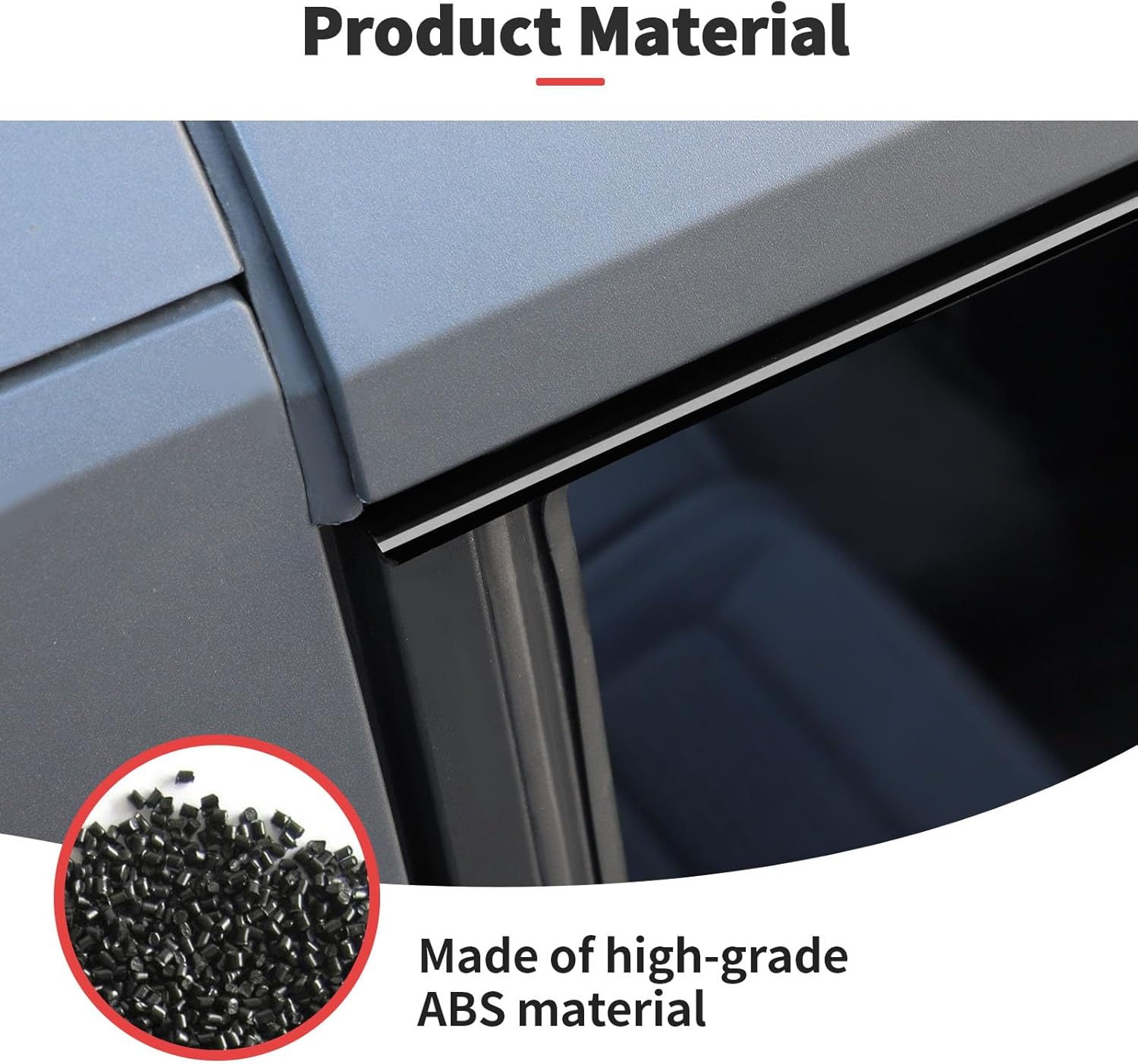 JWWY Window Deflector Rain Guard Rain Deflector Rain Shield for Ford Bronco 4-Door 2025 2024 2023 2022 2021 4PCS