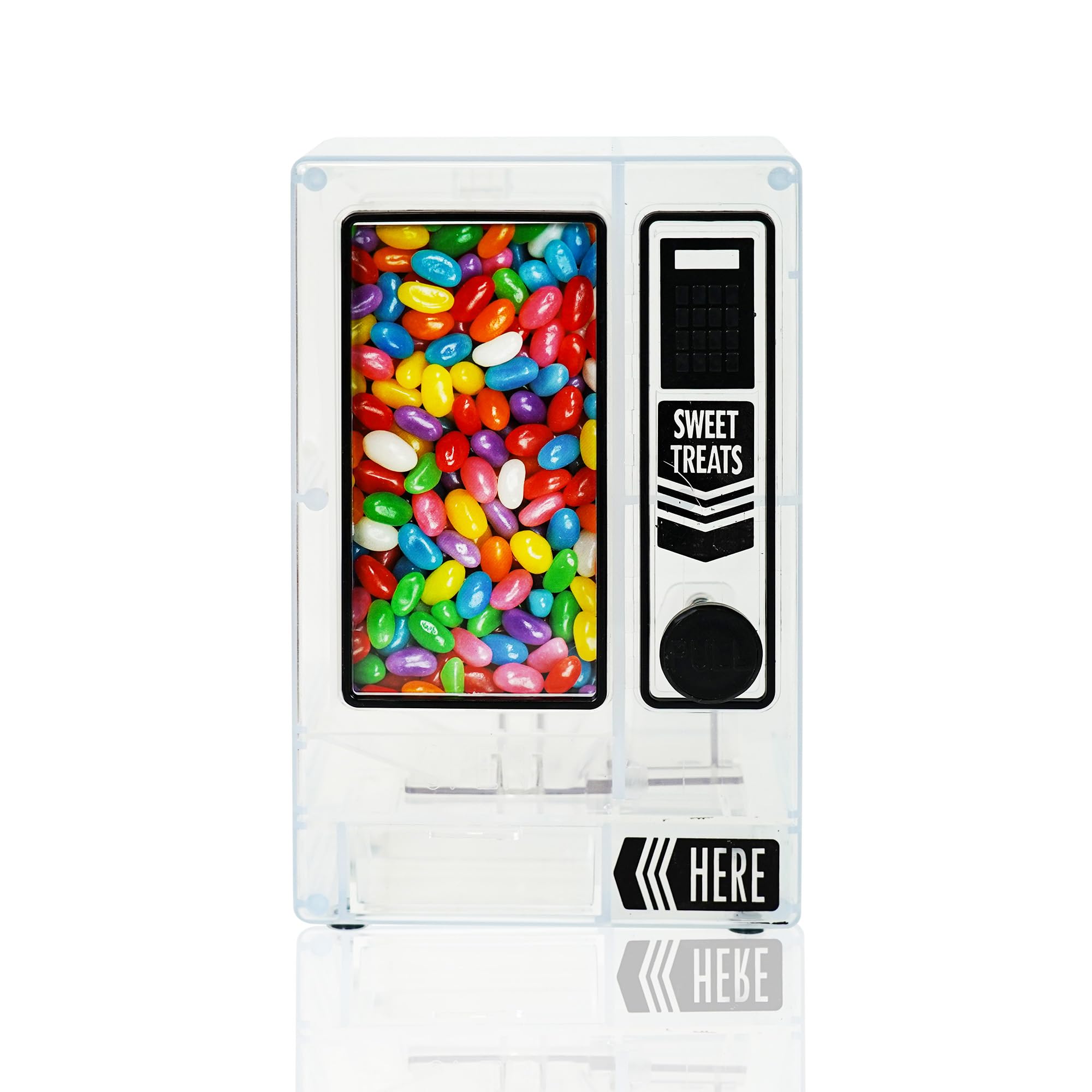 YOBRO Candy Dispenser, Cute Vending Machine for Desktop, Manual Candy Machine, Dispense Mini Candies, Birthday&Christmas Gift for Girls, Gift for Friends Girlfriends (Clear)