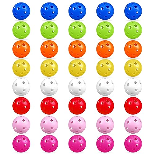 XIPEGPA 40PCS Practice Golf Balls 41mm Plastic Air Flow Hollow