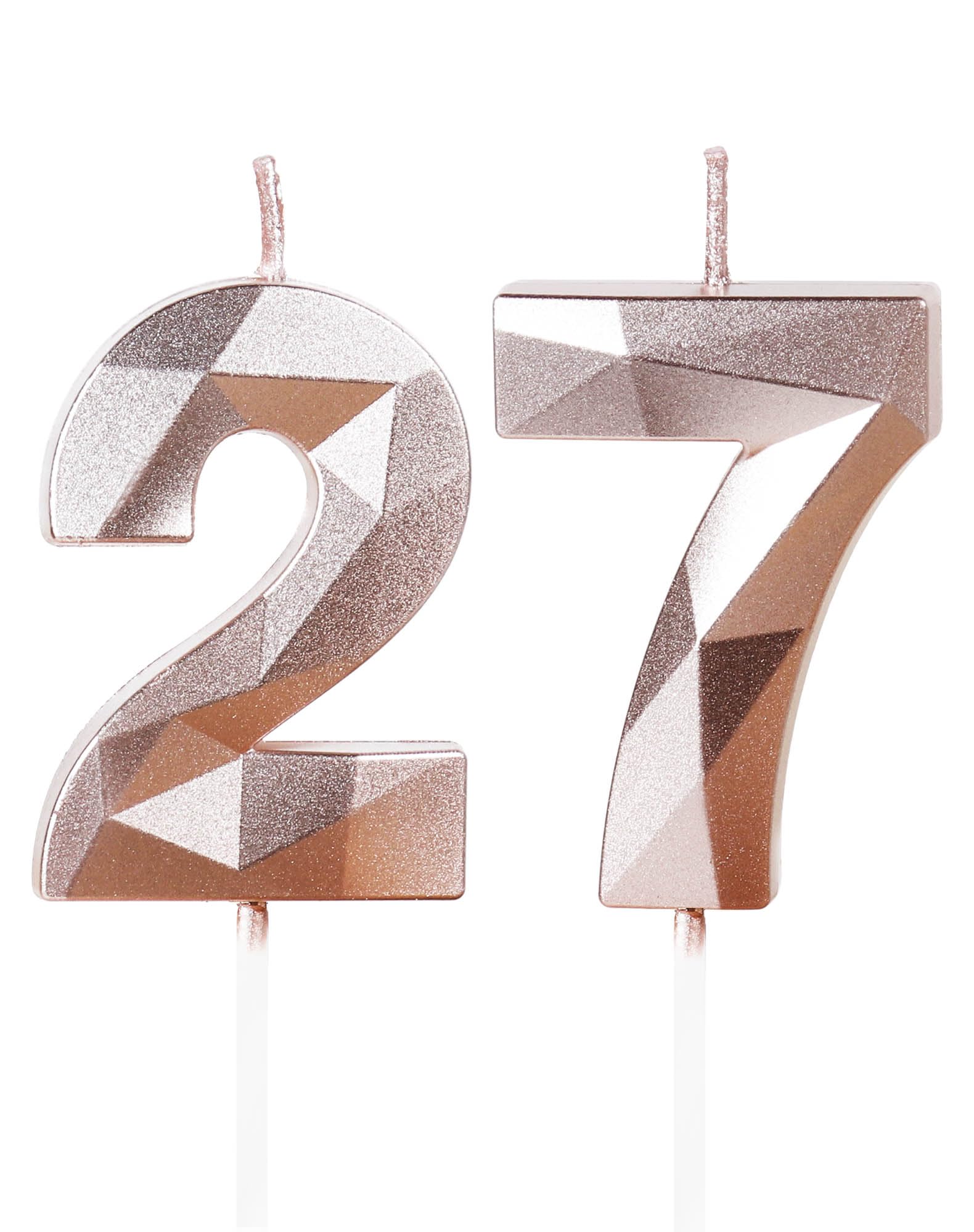 Yiran 50th Birthday Candles, Gold Number 50 Happy Birthday Candles, Cake Topper Decorations for Birthday Party, Wedding Anniversary Celebration Supply — view 80