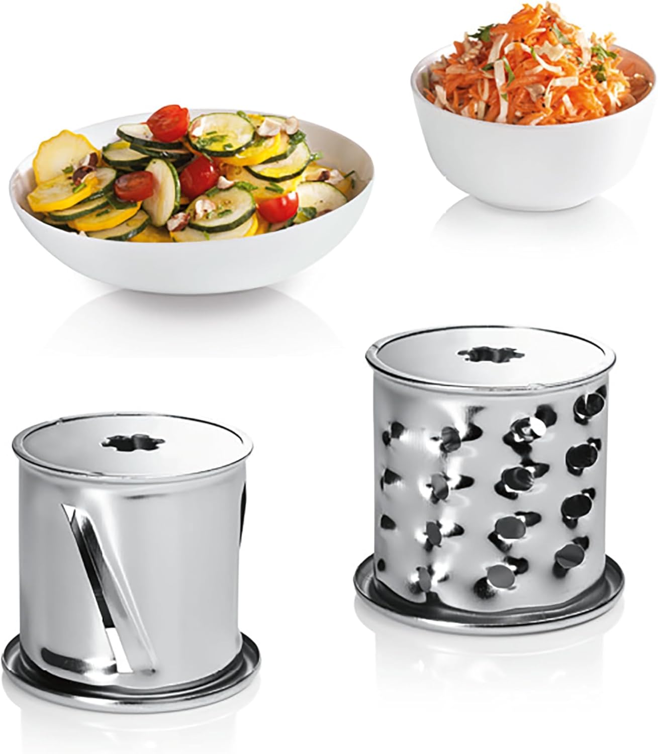 Grating carrots with the slicing attachment