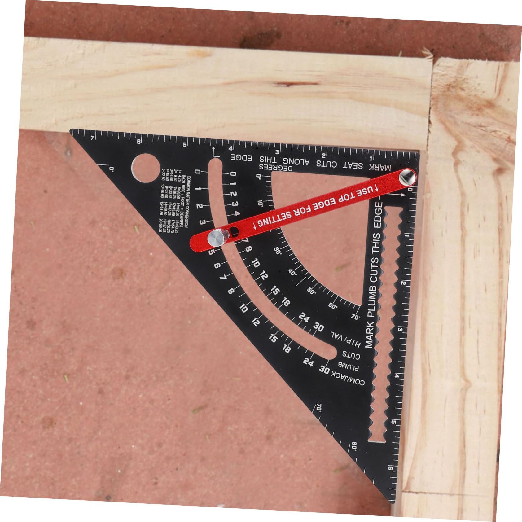 DOITOOL Regla Triangular de Aleación de Aluminio de 7' para Carpintería Herramientas de Medición Ajustables Medición Precisa de Ángulos
