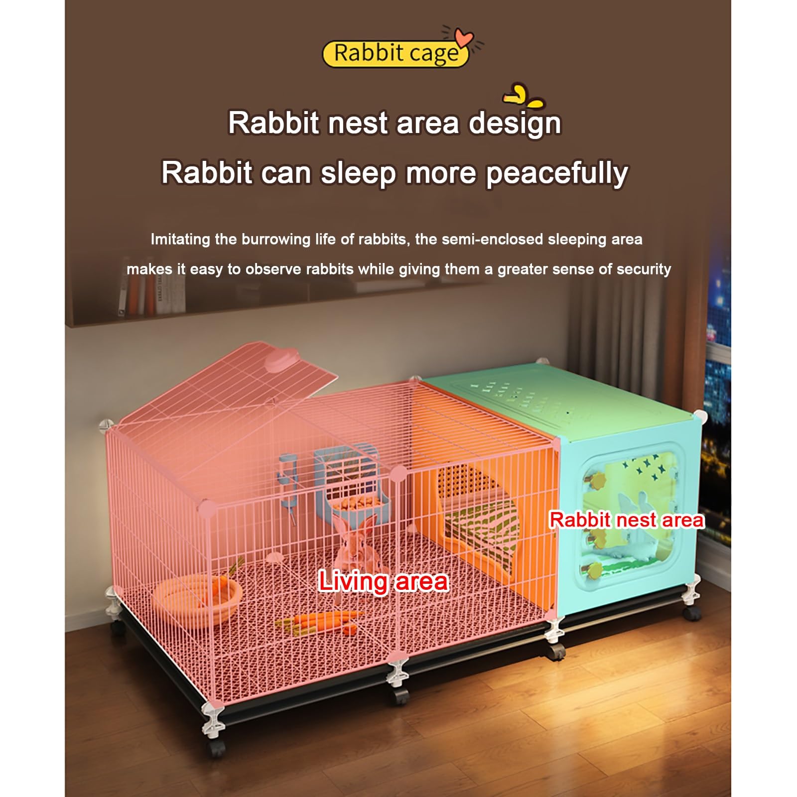 Amazon | 屋内用ウサギ小屋、ウサギケージ、ウサギハウス、ウサギの巣