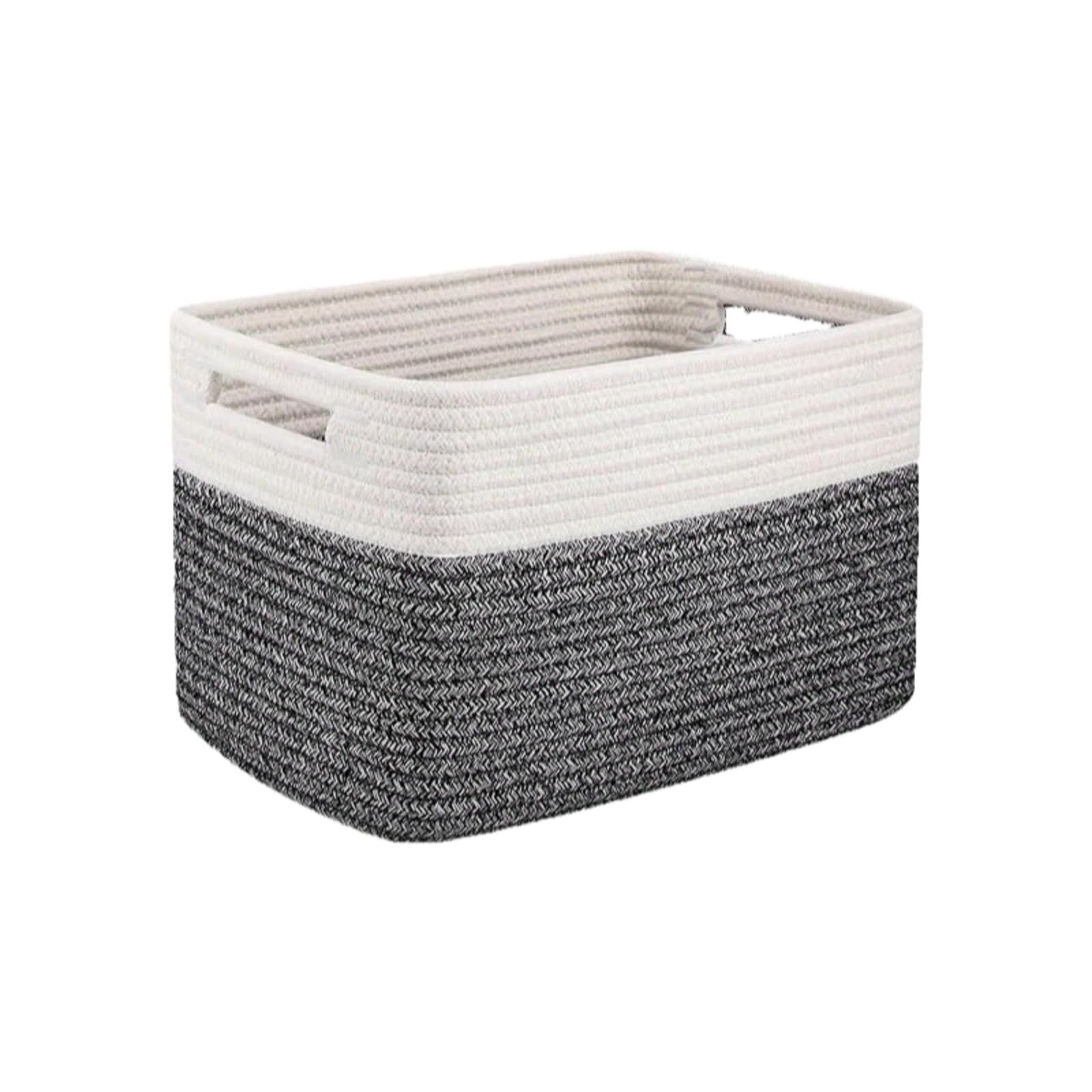Square polyester woven storage basket, bedroom miscellaneous items and dirty laundry storage basket