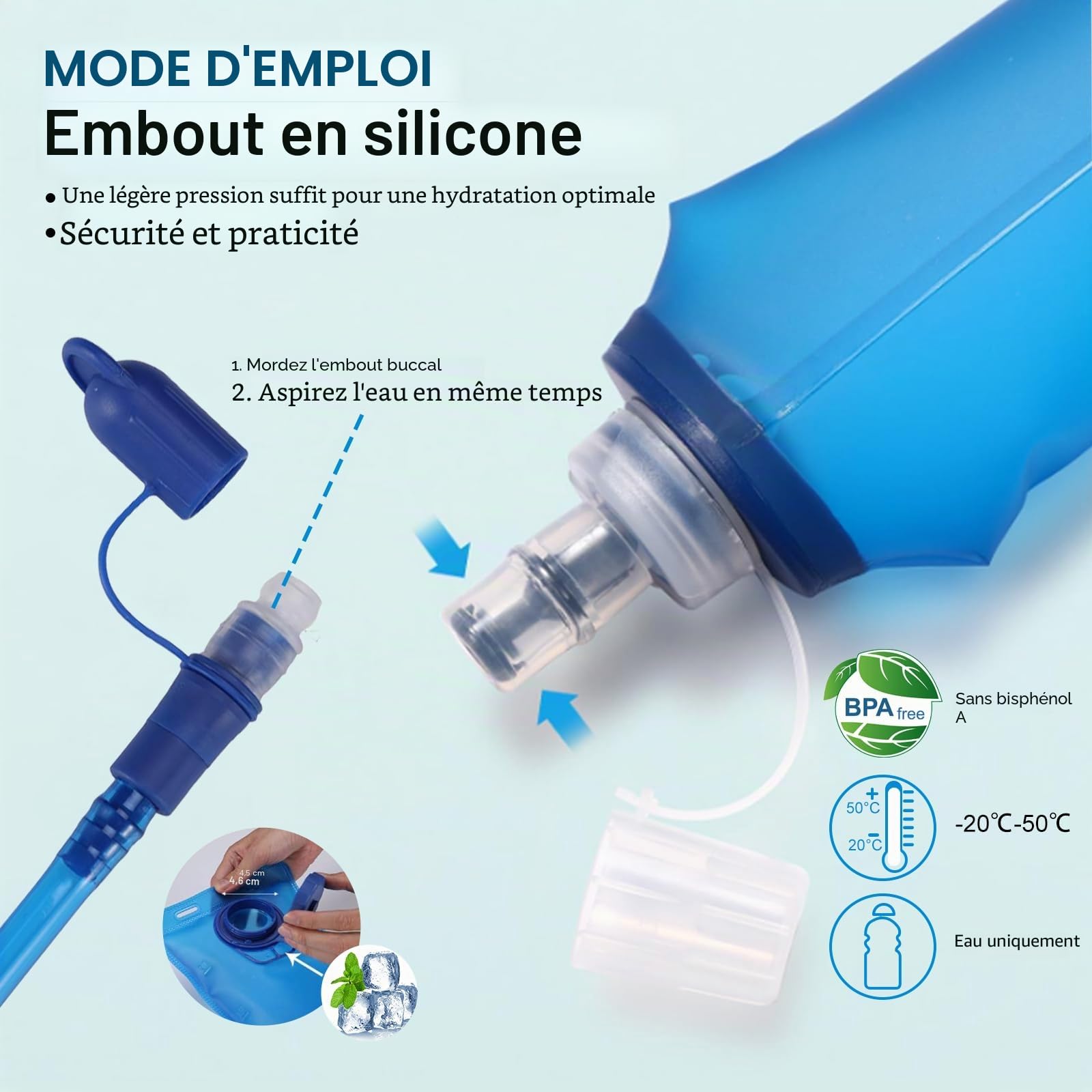 Gilet Hydratation Running Femme+2L Sacs D'Hydratation+500ML Pliant Gourde Running, Sac Hydratation Running TrèS LéGer Et IdéAl pour Le Trekking, La RandonnéE Ou Le VéLo !