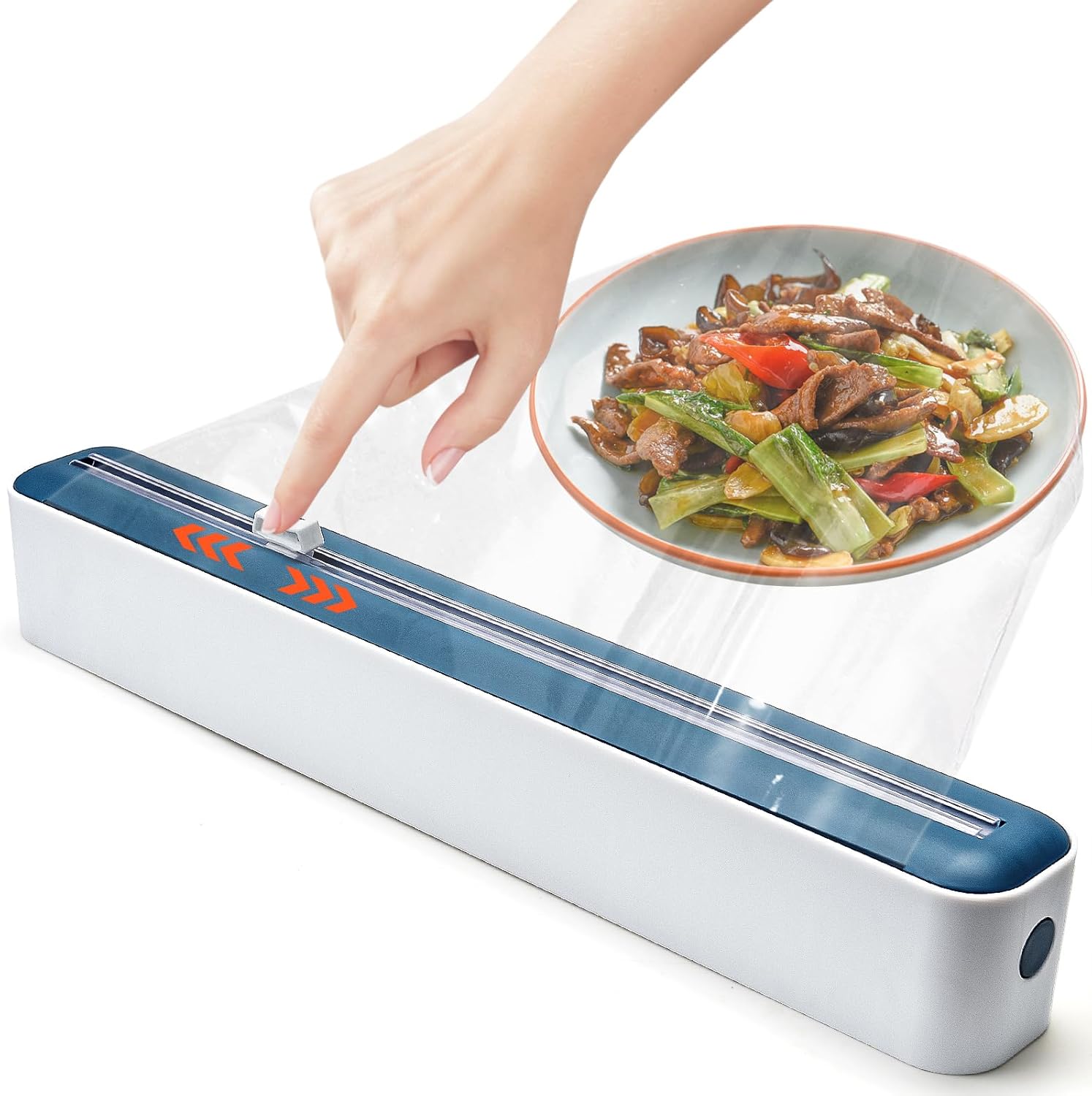 2 in 1 Cling Film Cutter Foil Cutter, Food Wrap Dispenser with