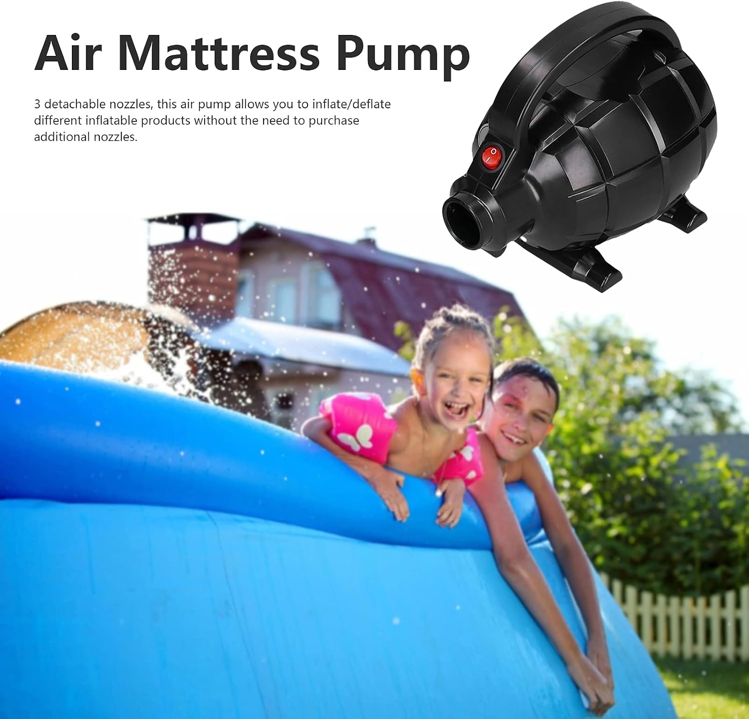 Air Mattress Pump Electric, 17000pa 600W High Pressure Multifunction Air Track Pump, Electric Inflatable Pump for Inflatables Air Mattress,Inflator Pump Portable Quick-Fill Air Pump