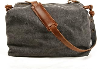 Sports Duffel Bags Waxed Canvas Shoulder Bag Simple Style Women Message Bag Summer Men Cross body Bag Customized(Army Green)