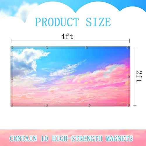 Miniatura 2 de Paquete de 4 cubiertas de luz fluorescente para luces de techo, aulas de oficina, cubiertas de luz magnéticas, difusores de luz para decoración de