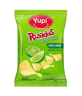 Yupi Rizadas Potato Chips, Lemon Flavored, 4.05 oz