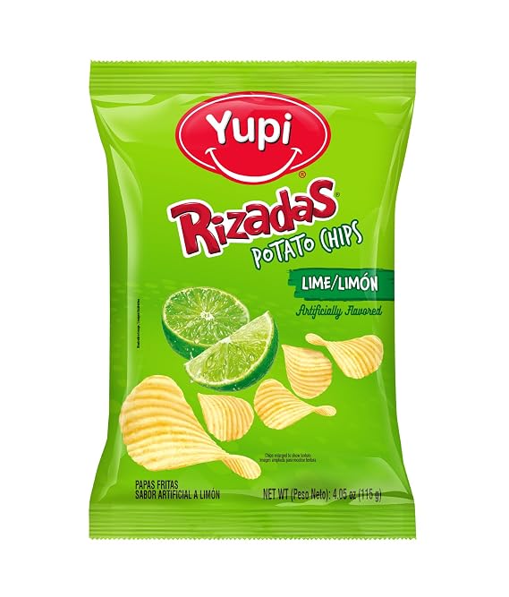 Yupi Rizadas Potato Chips, Lemon Flavored, 4.05 oz